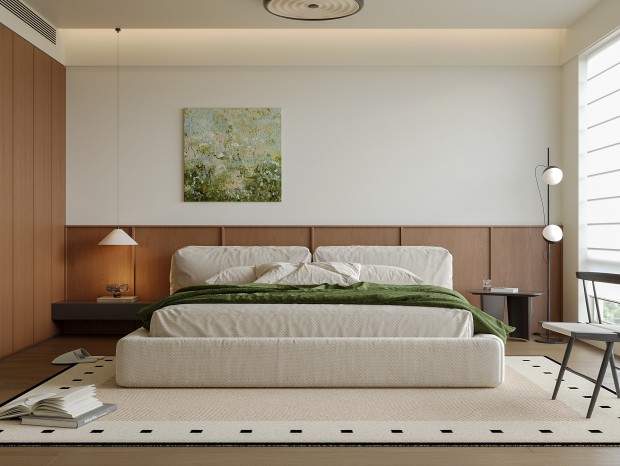 Grande armoire blanche avec miroir