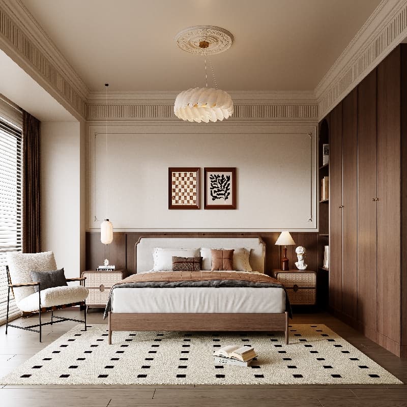 Wabi-Sabi Schlafzimmerdesign