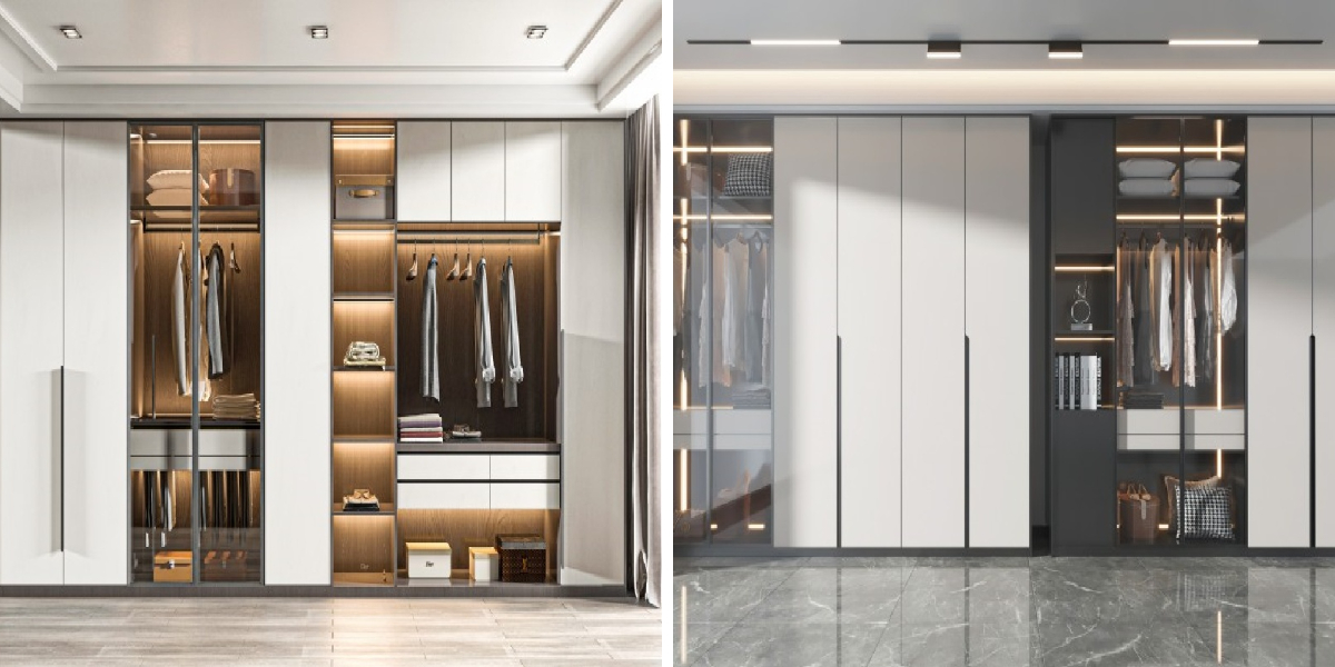 Современный Белый Гардероб