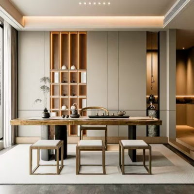 Minimalist Tea Room Bookcase