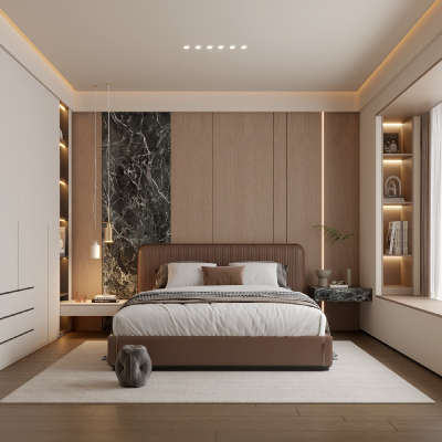 Quarto de cor neutra