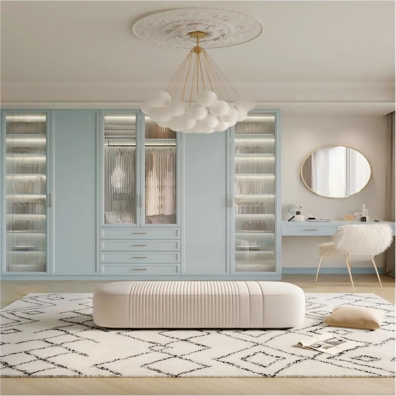 Sleek Blue Bedroom Wardrobe