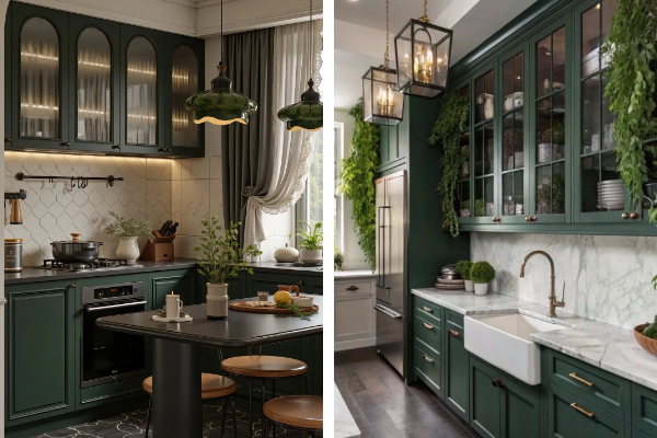 Mobili da Cucina Moderni su Misura Verde Foresta