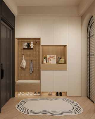Armarios personalizados de lujo para la organización del recibidor moderno y diseño de interiores
