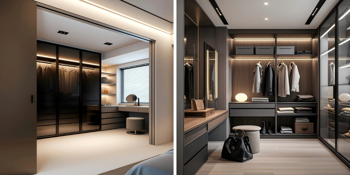 Système de placard ouvert moderne