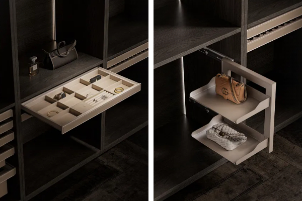 Armários com acabamento em preto Armários com acabamento em preto