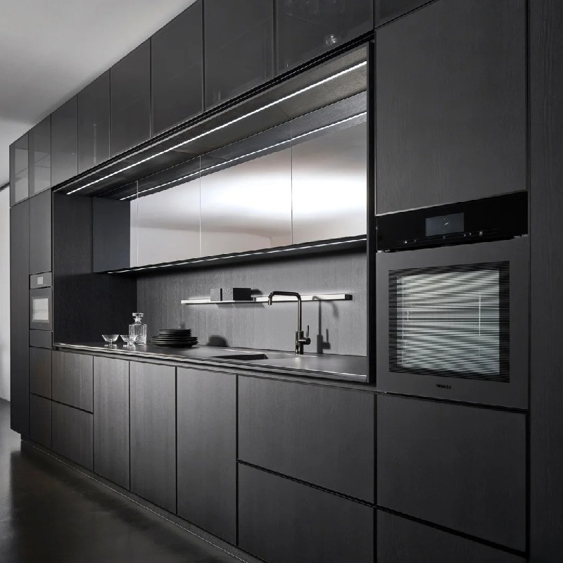 Kabinet Dapur Kontemporer Hitam