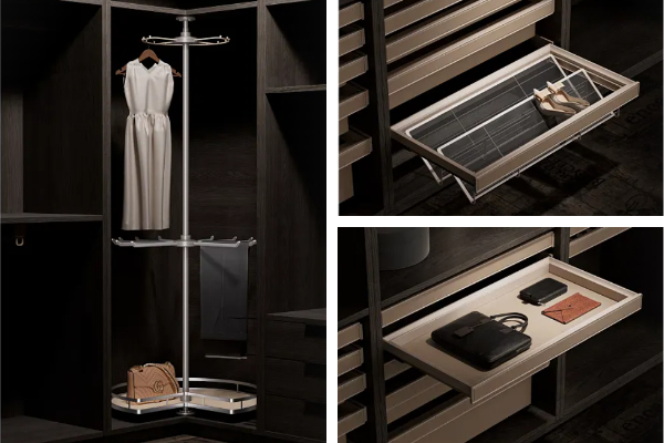 Черный шкаф с комодом