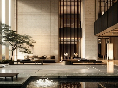 Innenarchitektur eines großen Hotels