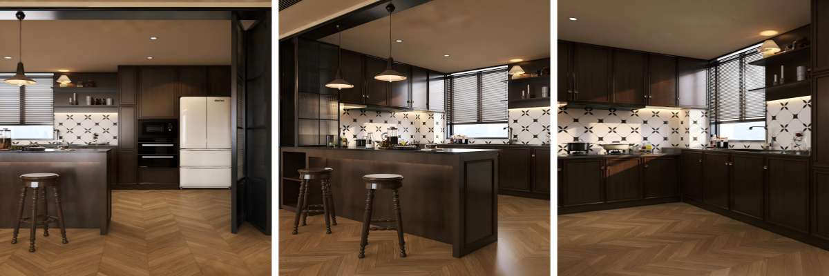 Armadio in legno scuro