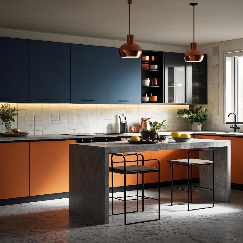 Armoires murales orange chaud Armoires murales orange chaud