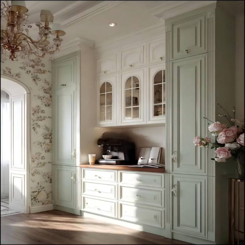 Зеленый буфет-сервант