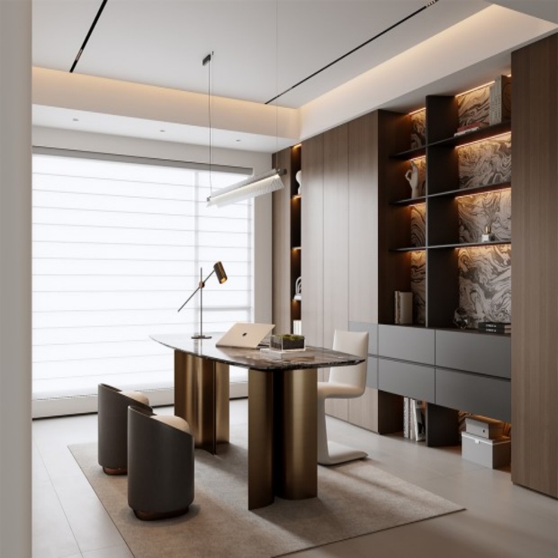 Черный книжный шкаф