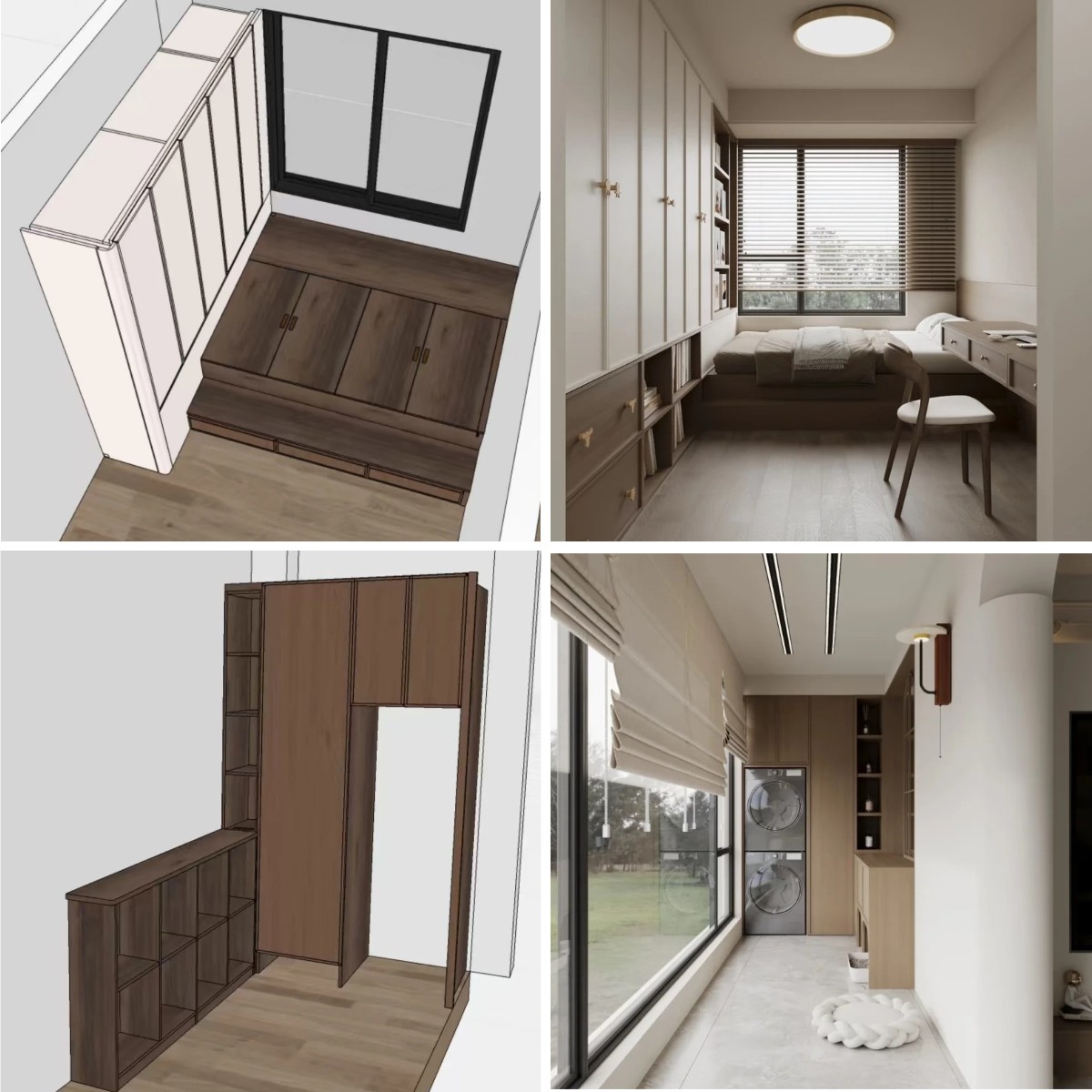 Komplette Einbauschränke für eine moderne amerikanische Villa Komplette Einbauschränke für eine moderne amerikanische Villa