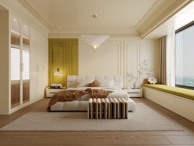 Armadio bianco a 2 ante con specchio